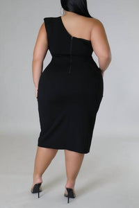Good Time Usa - Emma One Shoulder Cut Out Dress With Side Slit