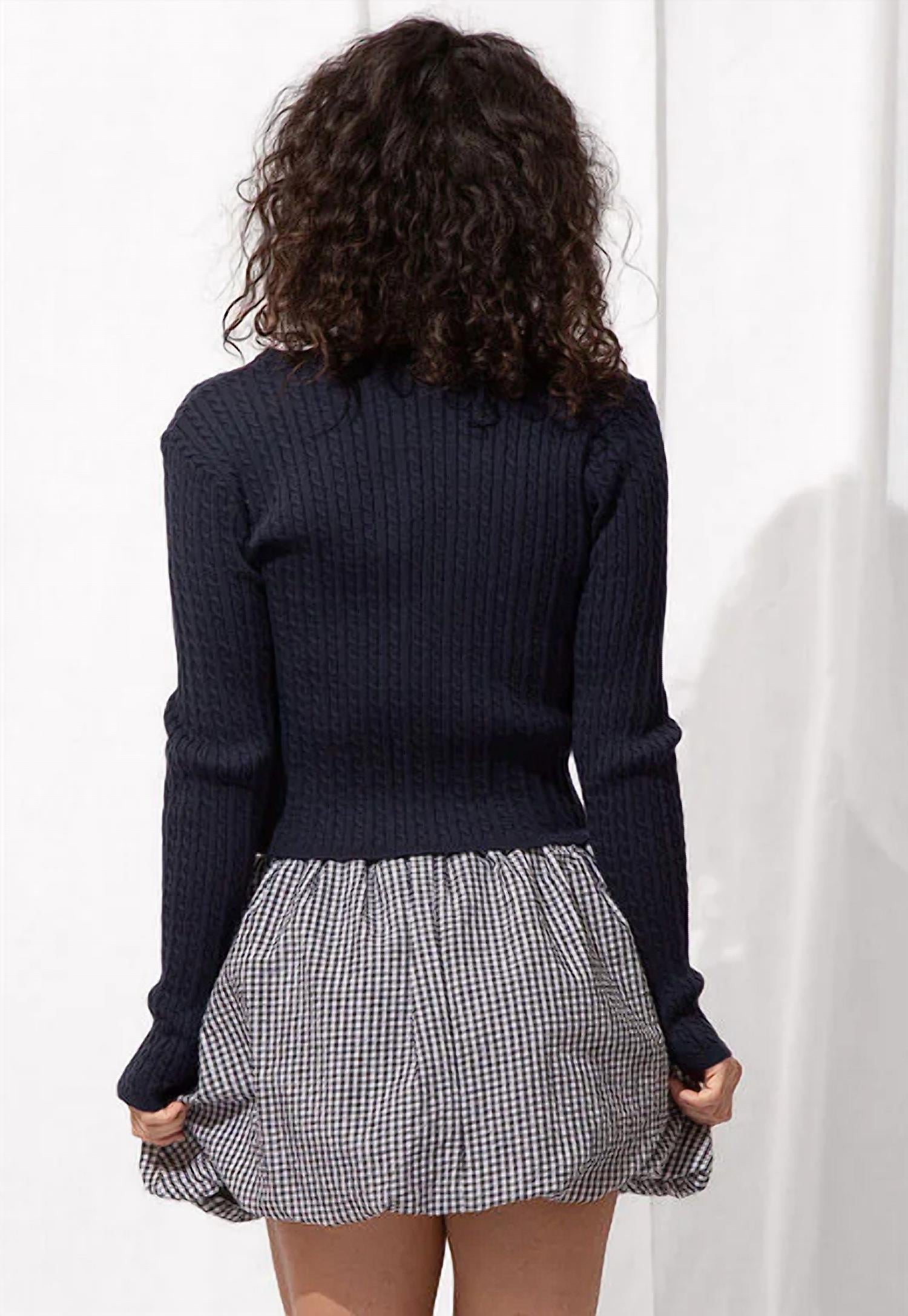 By Together - Lena Cable Knit Cardigan Top