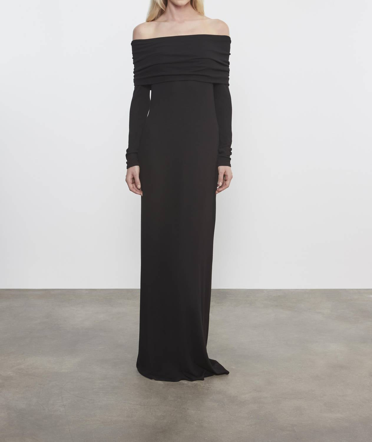 Enza Costa - SILK RIB OFF-SHOULDER FLUID DRESS