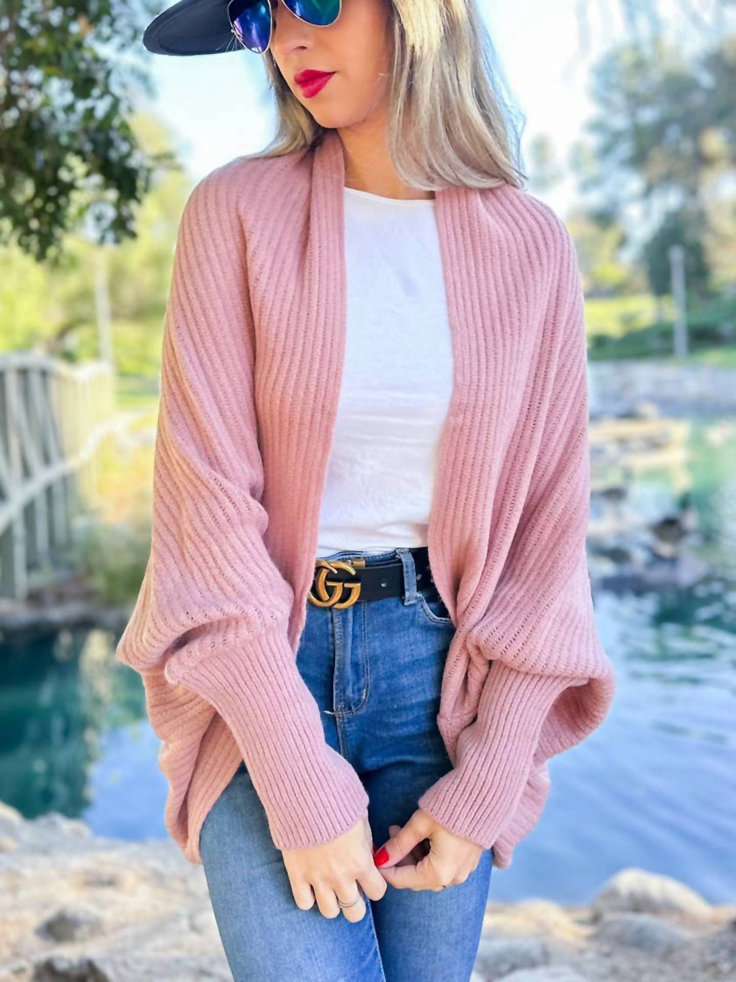 Amoli - Shrug Ribbed Knit Cardigan
