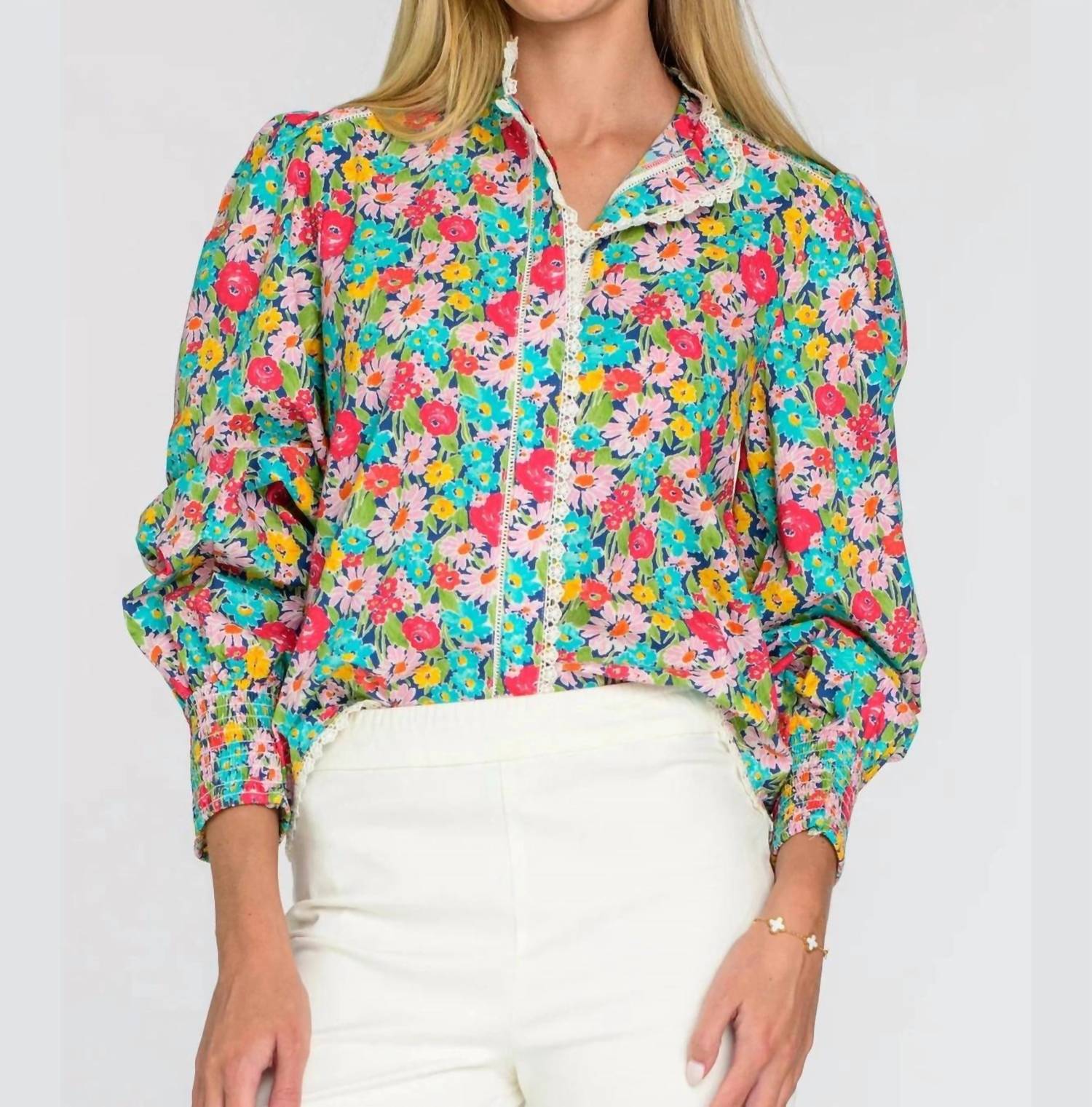 Elizabeth James The Label - Emily Balloon Sleeves Top