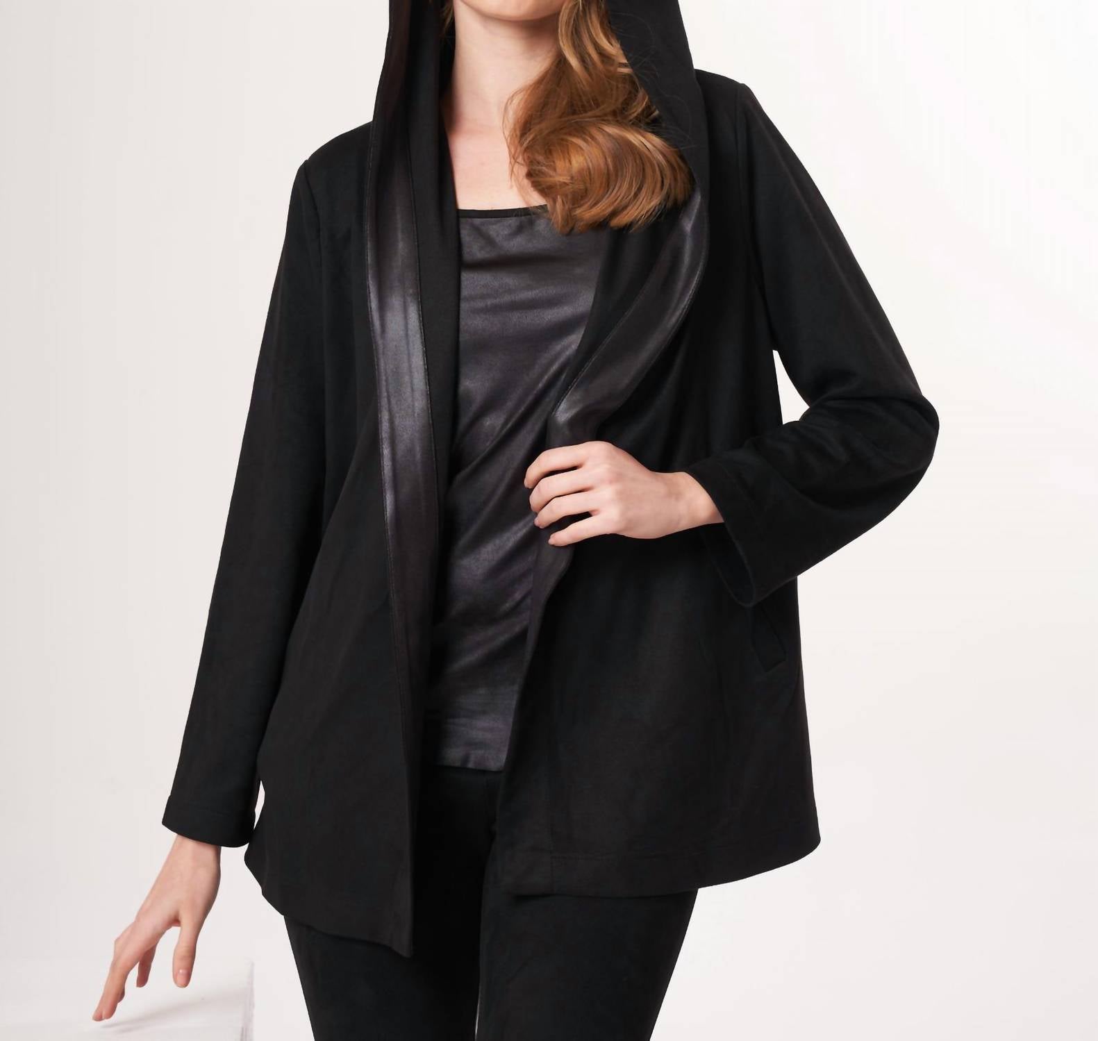 Angel - Vegan Leather Suede Jacket With Leather Trim