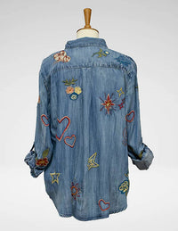 Kyla Seo - Women's Embroidered Lil Shirt