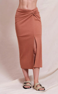 Sundry - Side Twist Midi Skirt