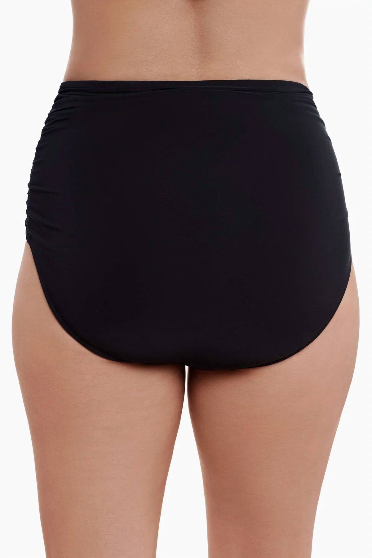 Trimshaper - High Waist Shirred Brief Swim Bottom