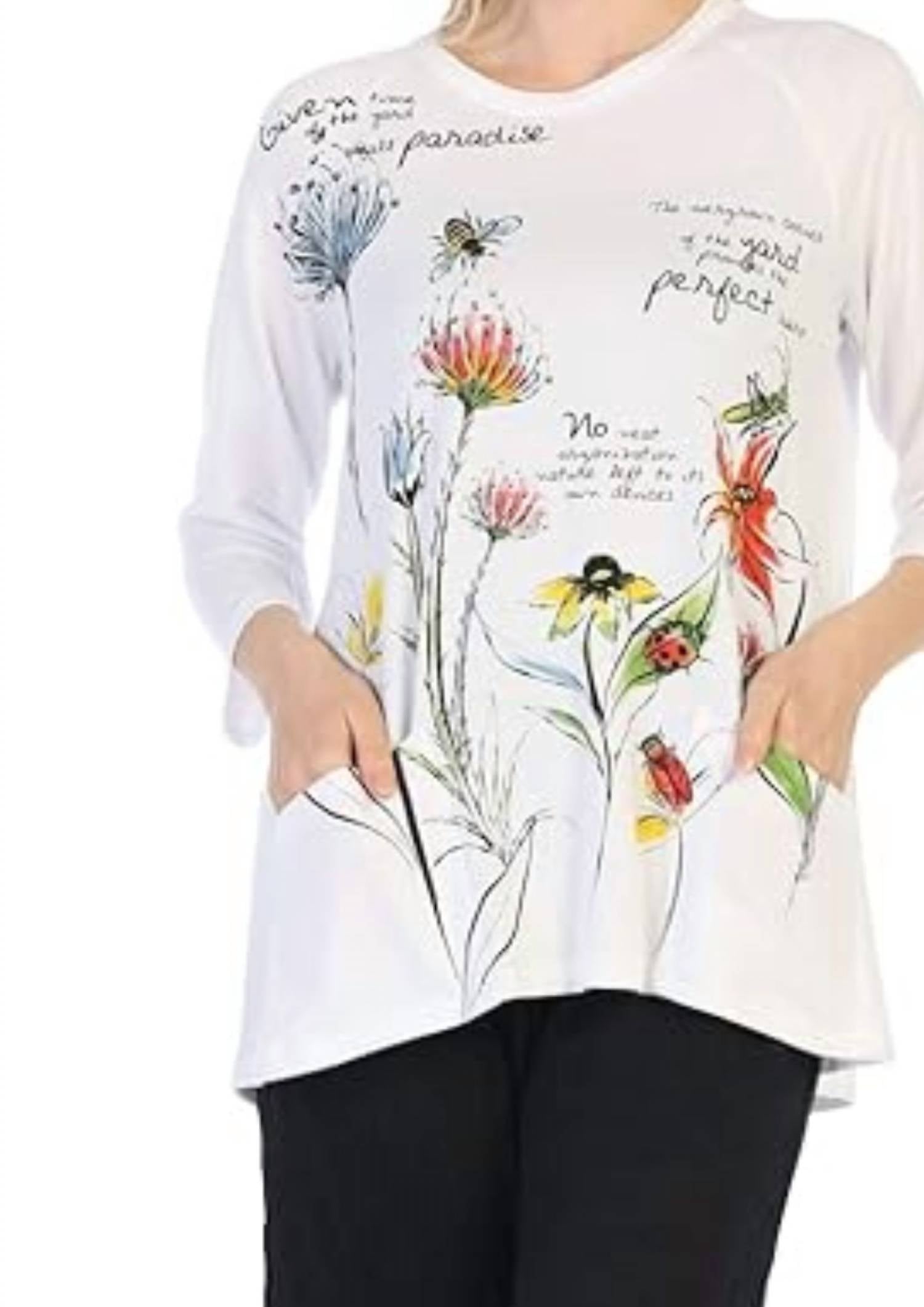 Jess & Jane - Garden Song Patch Pocket High Low Top