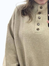 Entro - Solid Long Sleeve High Neck Sweater