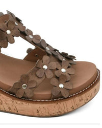 Corkys Footwear Women's Mic Drop Wedges in tan - women's shoe - detail view