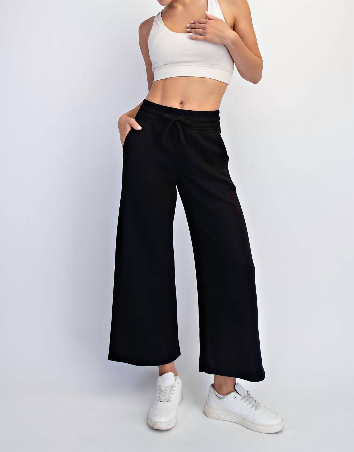 Rae Mode - Women's Modal Cropped Wide Leg Pants