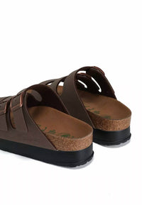 BIRKENSTOCK Women's Florida Iii Pap Flex Platform Sandal in mocca - women's sandal - detail view
