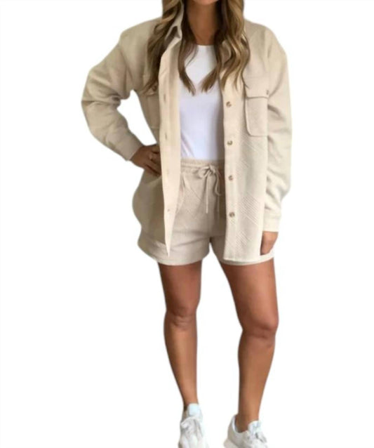 Allie Rose - Textured Check Pocket Jacket