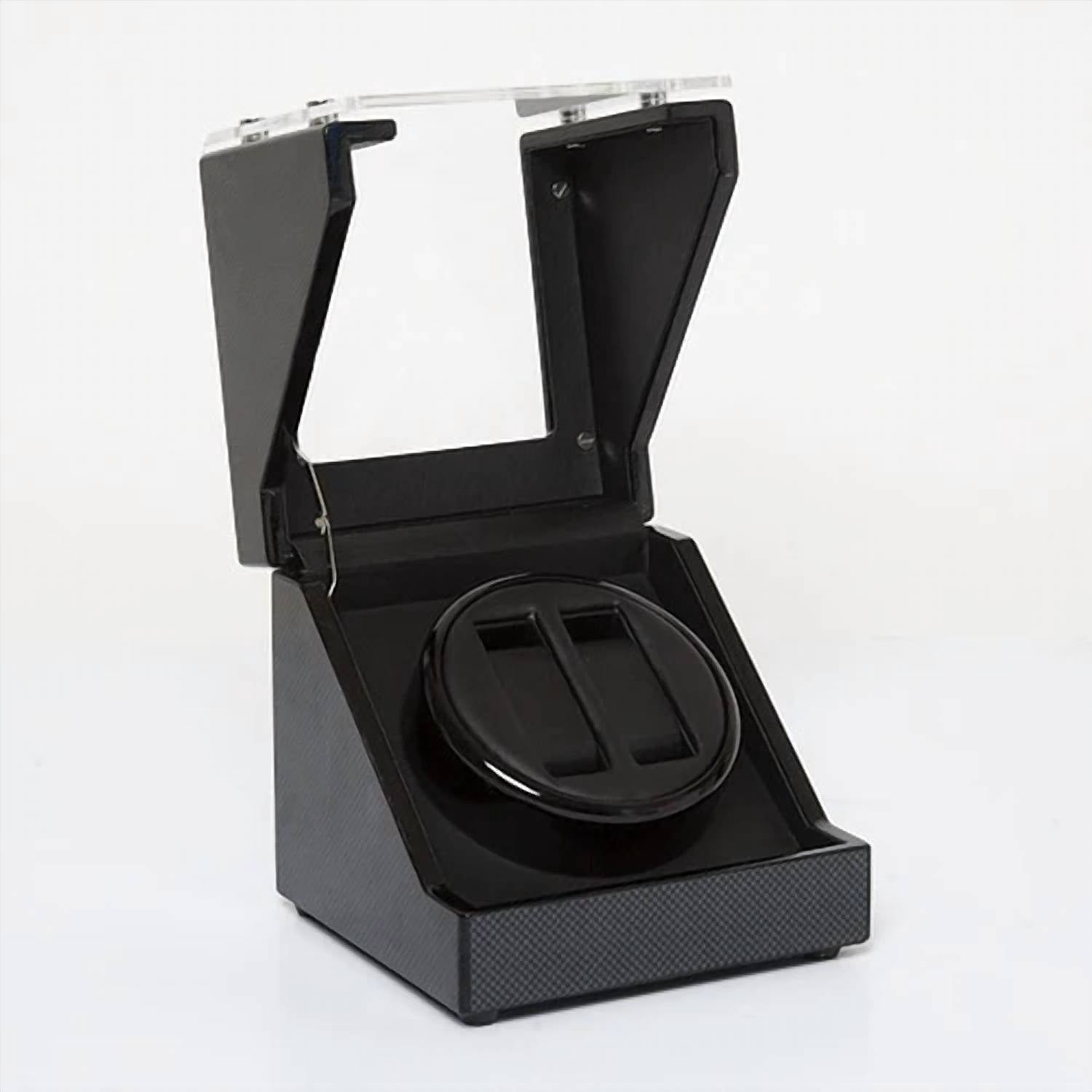 Brouk & Co. Carbon Fiber Watch Winder in black - men's accessory - alternate view