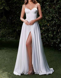 Ladivine - Satin Corset A-line Dress