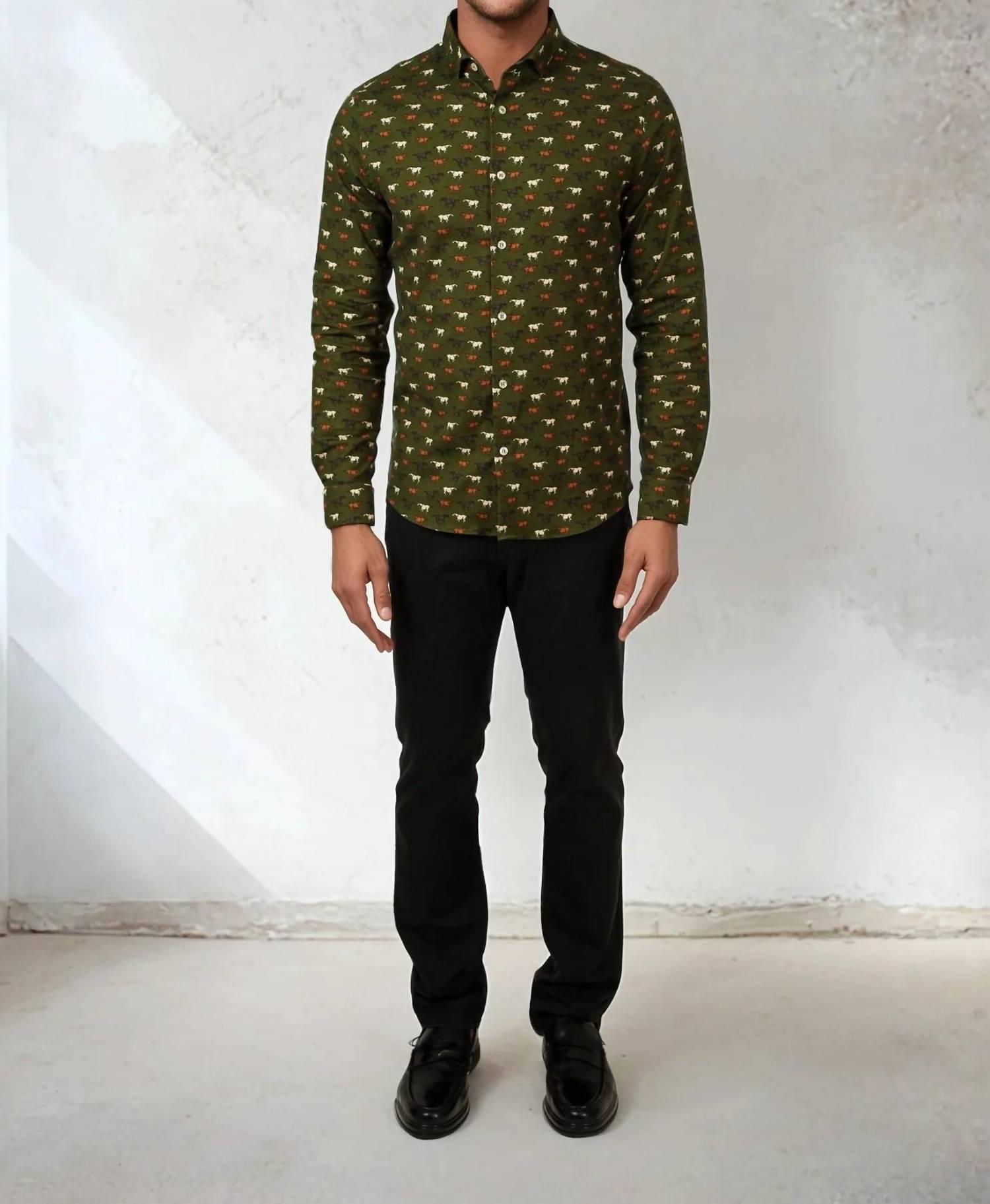 Stone Rose - Printed Wild Stallions Long Sleeve Shirt