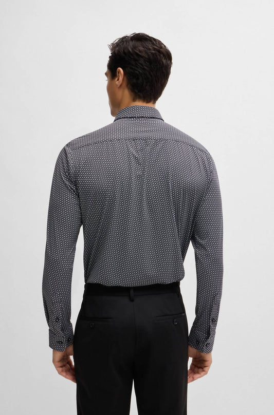 Hugo Boss - Slim Fit Technical Stretch Monogram Shirt