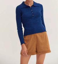 Crescent - Chels Ribbed Long Sleeve Top