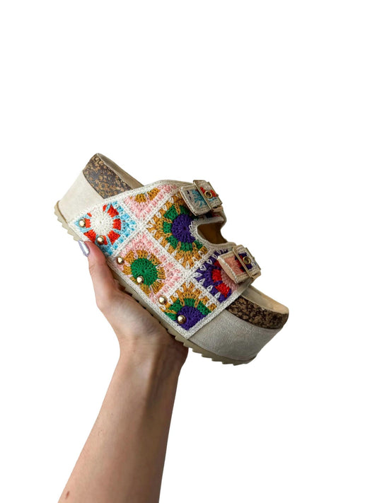 Ontwelfth - Women's Platform Boho Crochet Sandal