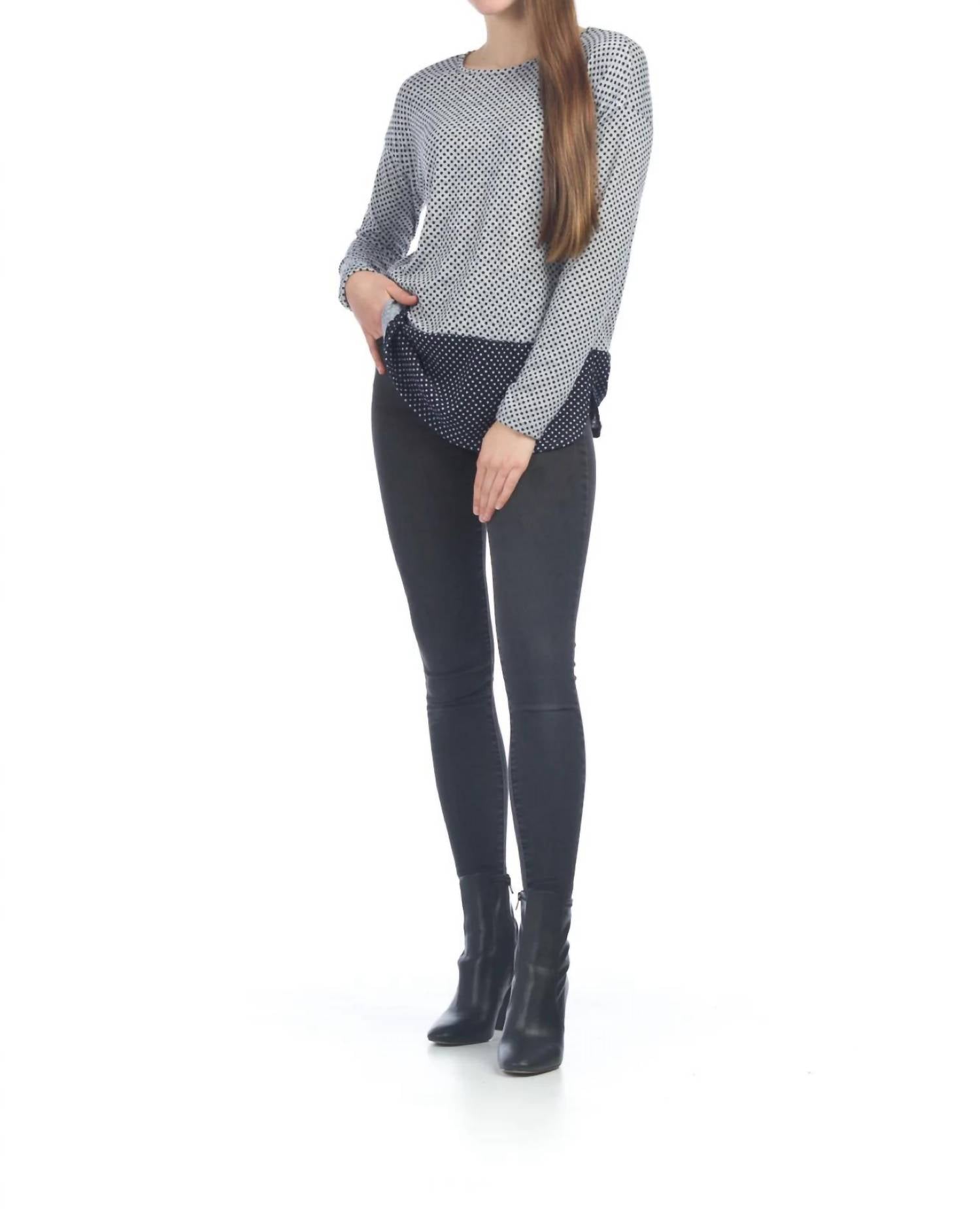 Papillon - Polka Dot Long Sleeve Sweater