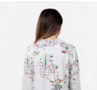 Vilagallo - Flores Graffiti Print Blouse