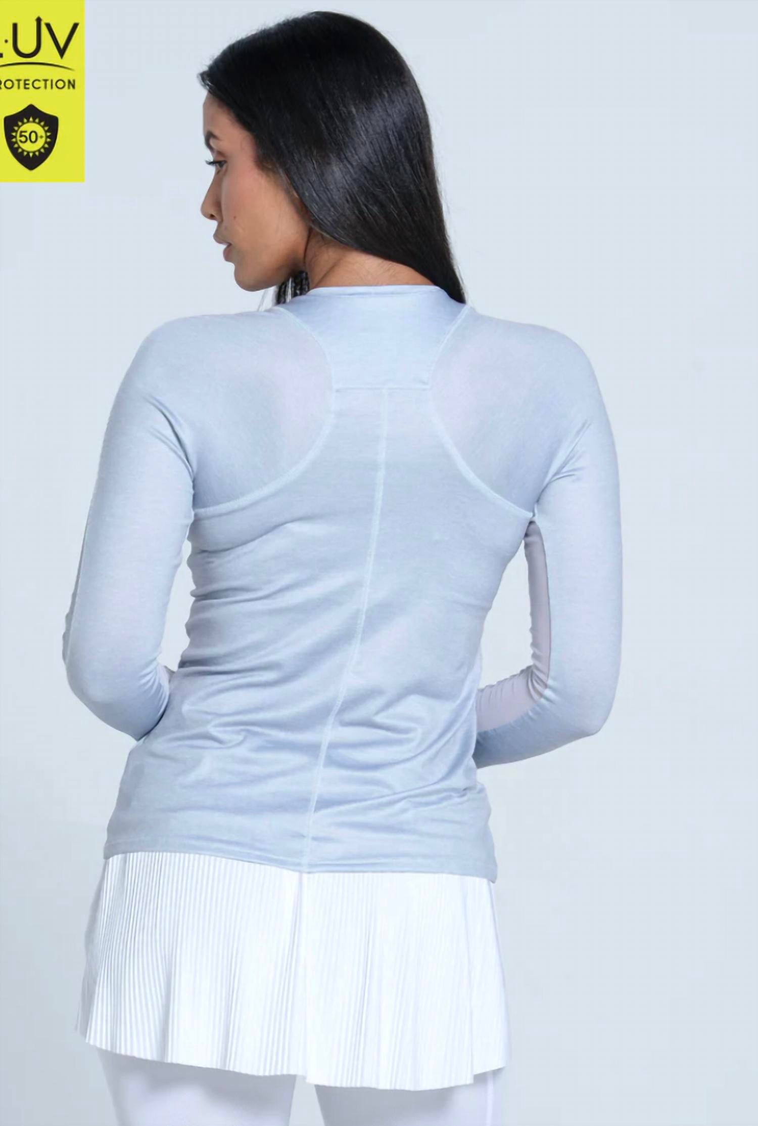 Lucky in Love Breeze Long Sleeve Top in love heather breeze long sleeve in heather gray - women's long sleeve top - view 4