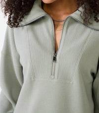 Spanx - Air Essentials French Rib Half Zip Top