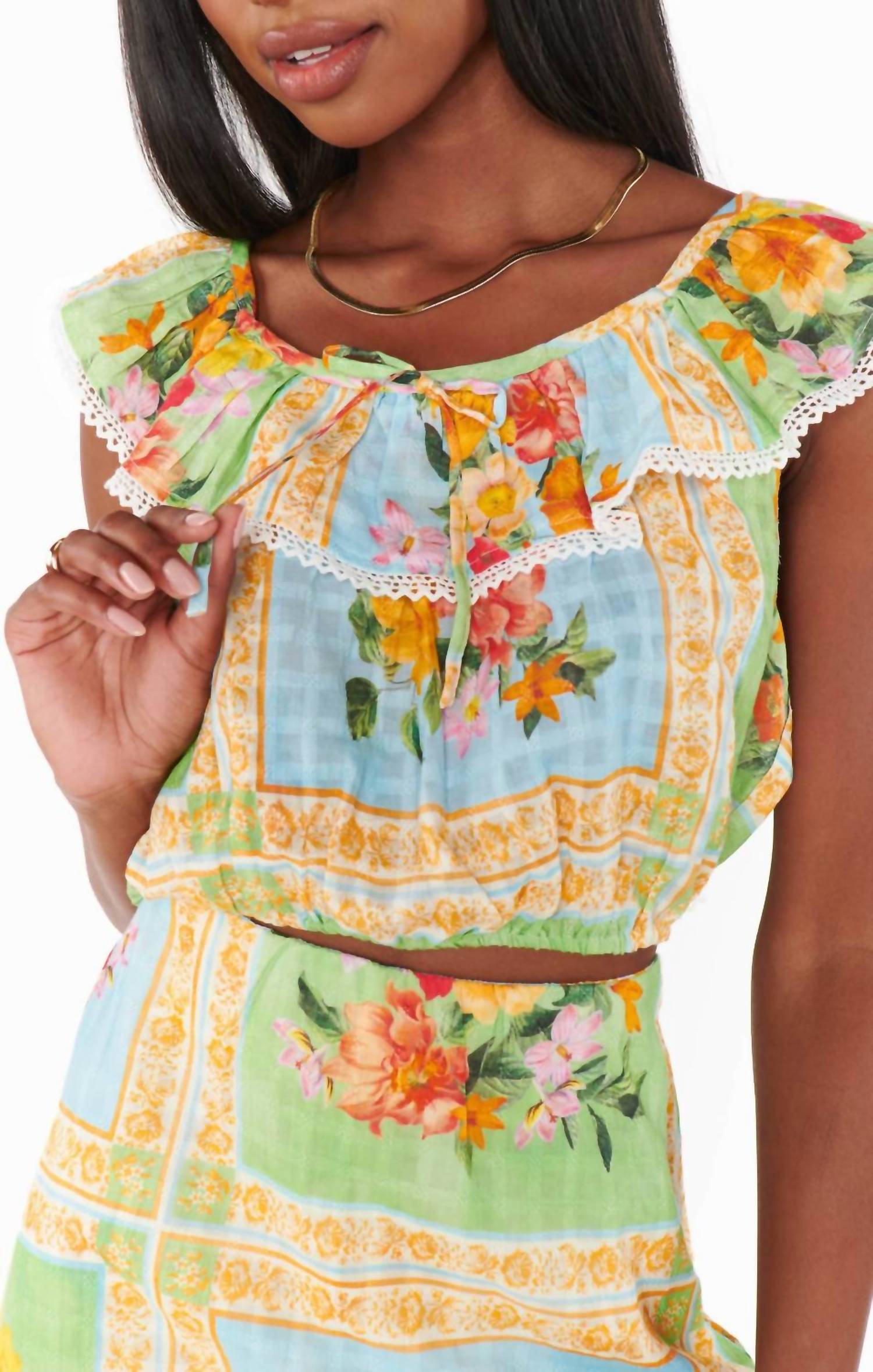 Show Me Your Mumu - Carson Cap Sleeve Crew Neck Top