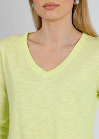 Elliott Lauren - Silvie Rib Three-quarter Sleeve V-neck Tee
