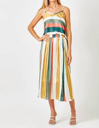 Mystree - Pleated Strip Skirt