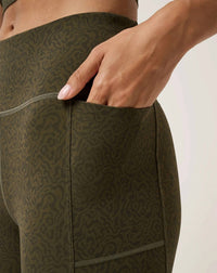TravisMathew Moveknit Bonded Leggings in grape leaf - women's pants - detail view
