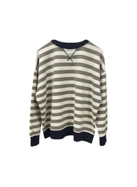 Hem & Thread - Women's Long Sleeve Stripe Sweater
