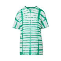 Studio 189 Women's Hand Batik Cotton T Shirt in shibori green - women's t-shirt