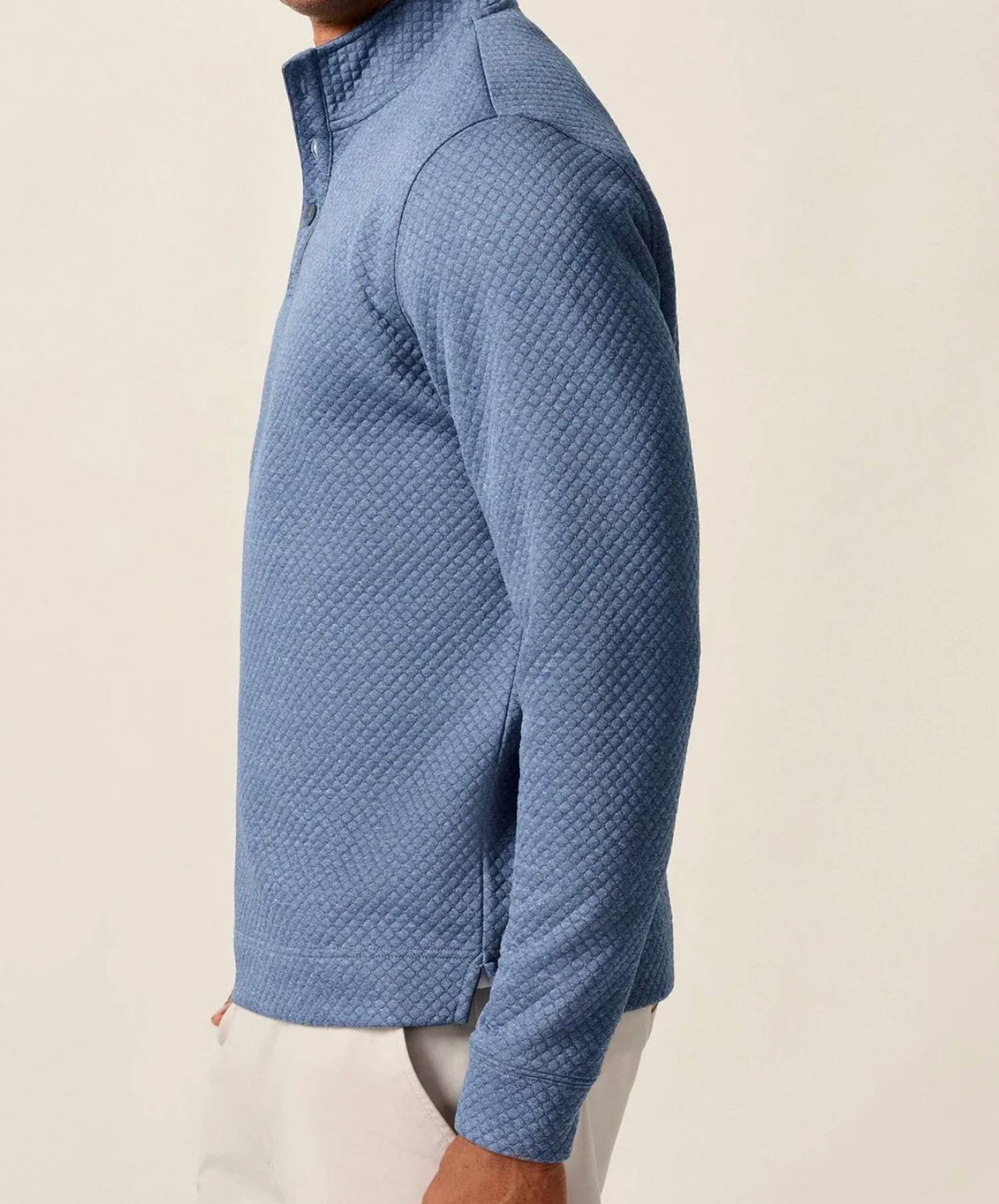 Johnnie-O - Rockwells Diamond-Quilted Henley Pullover