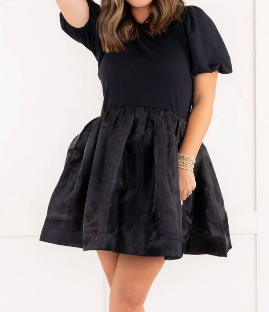 2.7 August Apparel - Short Sleeve Organza Mini Dress