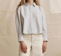 The Great. - Cropped Oxford Shirt
