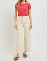 Risen - Heidi High Rise Crop Wide Leg Pants
