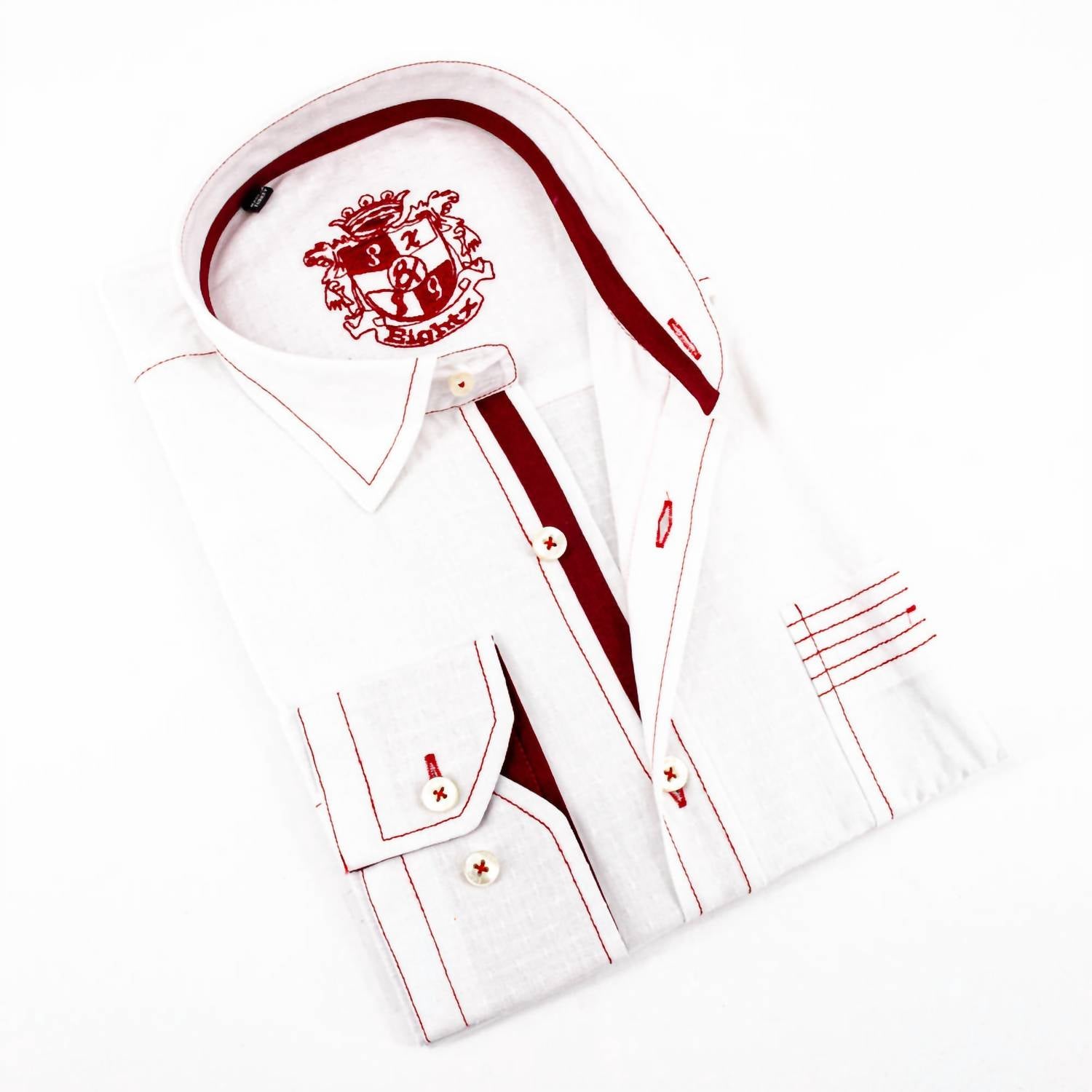 Eight X - Jacquard V Shirt With Pocket