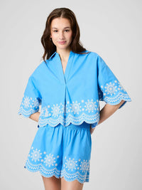 French Connection - Alissa Embroidered Popover Top