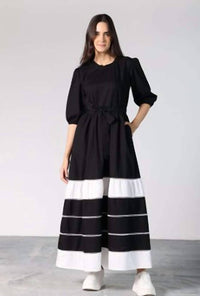Maude Vivante - Miley Tiered Maxi Belted Dress