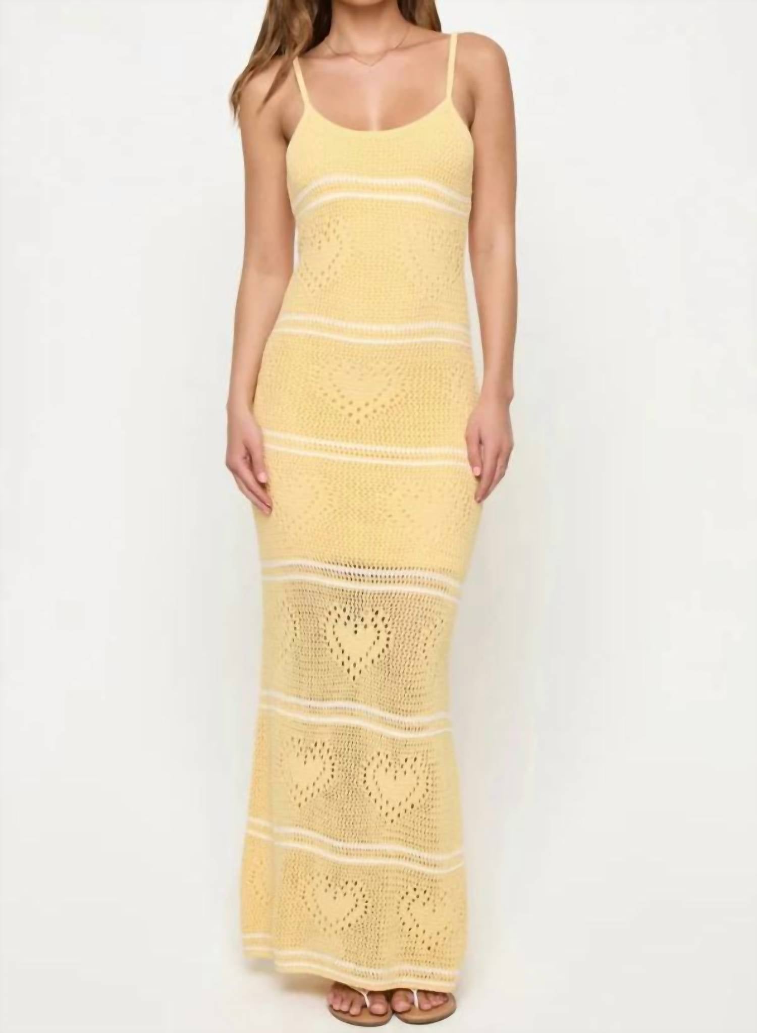 L*Space - Heart To Heart Knit Maxi Dress