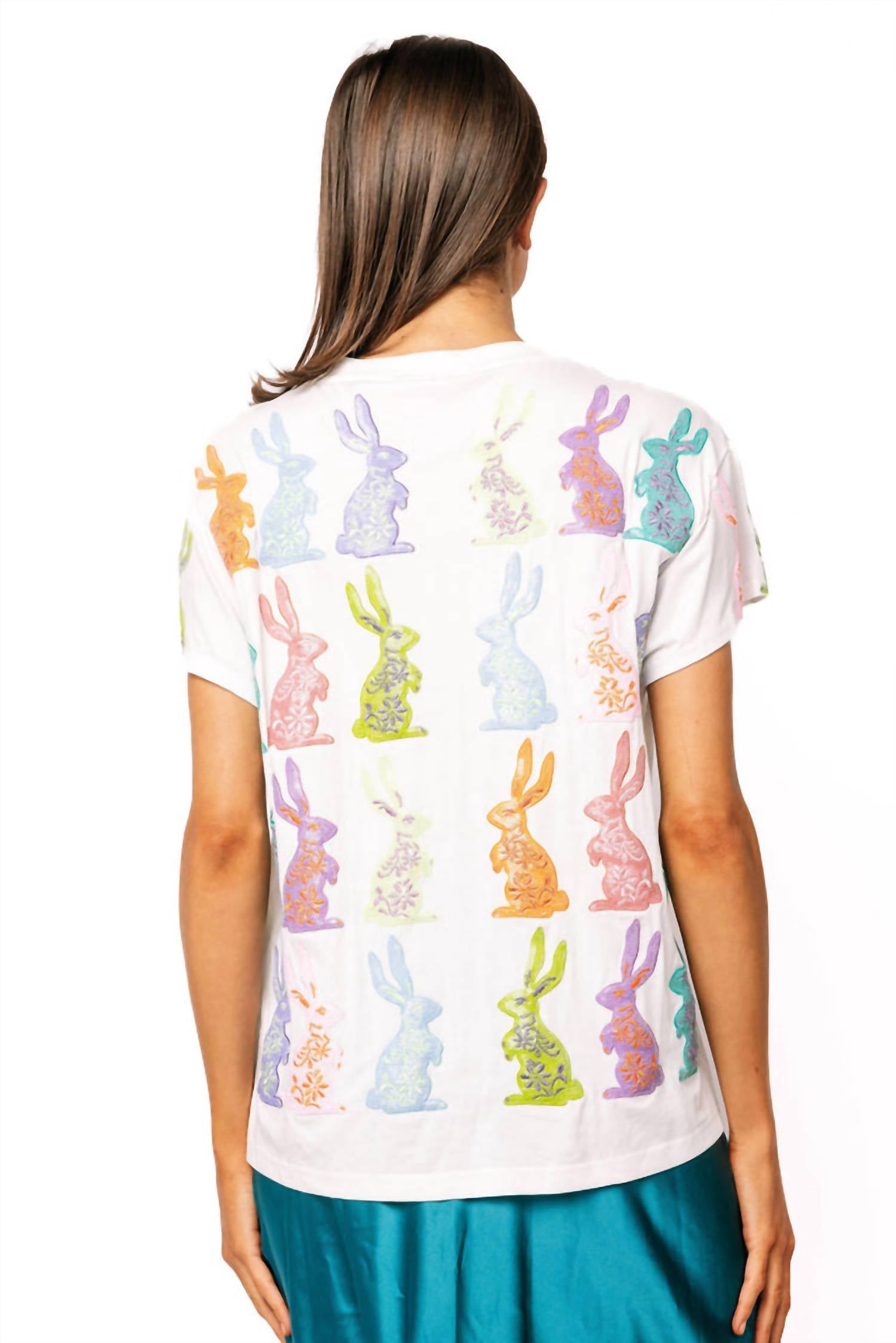 Queen Of Sparkles - Multi Easter Bunny Tee