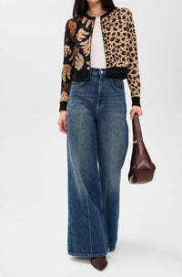Farm Rio - Leopard Mixed Cardigan