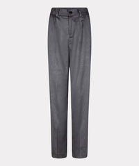 ESQUALO Shimmer Crinkle Trouser in grey - women's pants - alternate view