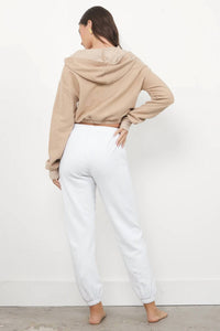 LAmade Classic Sweat Pant in white - women's pants - detail view