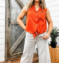 Wrangler - Retro Sleeveless Button Front Shirt