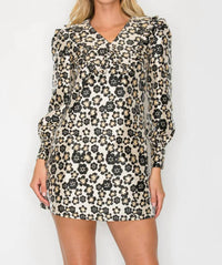 Meet Me In Santorini - Olivia Jacquard Floral Collared Dress