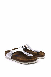 Birkenstock - Women's Gizeh Leather Soft Footbed Sandals