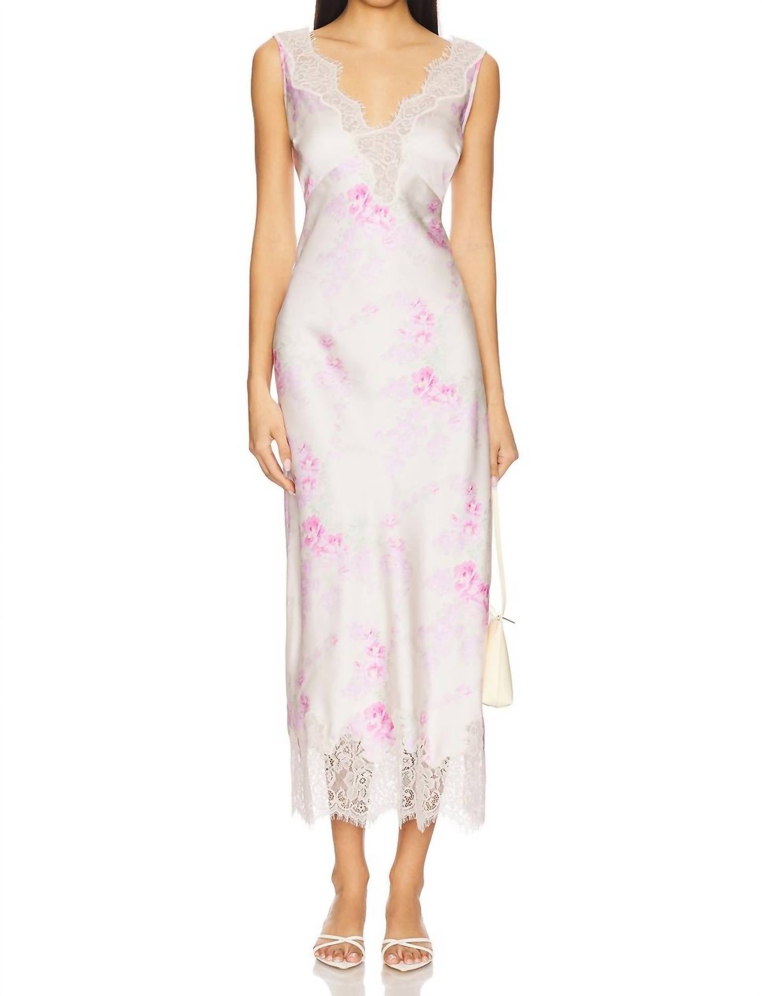 LoveShackFancy Serene Lace Dress in vanilla sorbet - women's dress