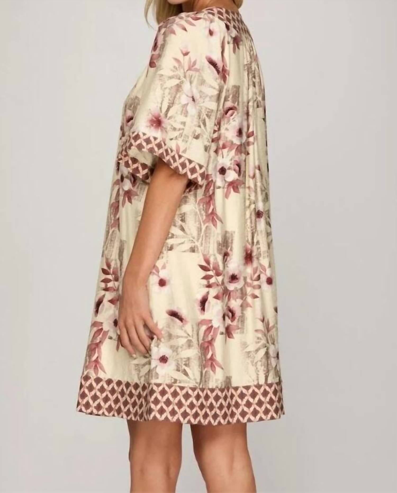 She + Sky - Bell Sleeve Mini Dress