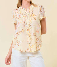 Doe And Rae - Frilled Button Down Blouse
