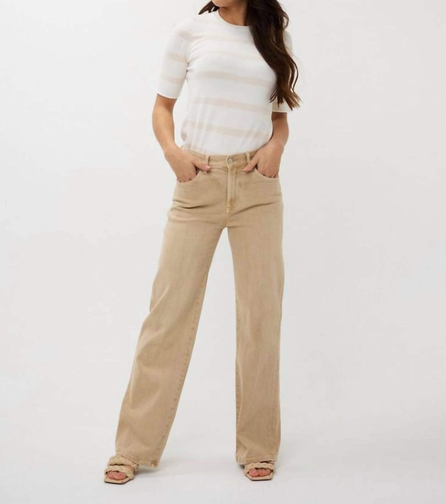 Esqualo - Wide Leg Washed Jeans